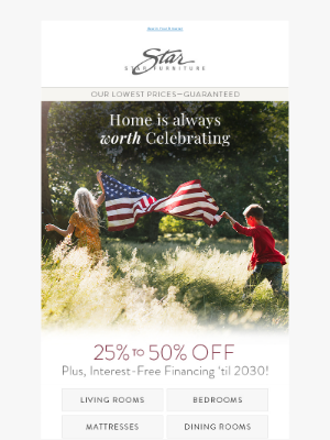 Star Furniture - Happy Birthday USA!
