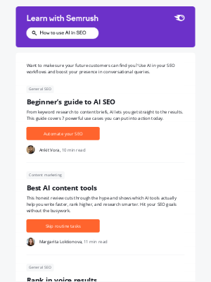 SEMrush - Reach your customers using AI