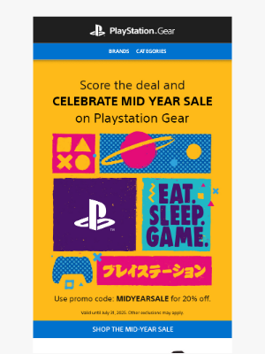 PlayStation - Mega Mid-Year Deals on PlayStation Gear