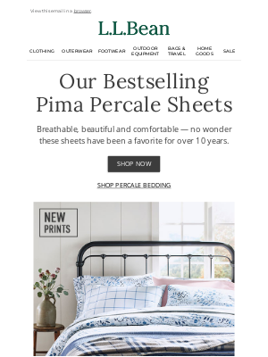 L.L.Bean - Our Bestselling Percale Sheets