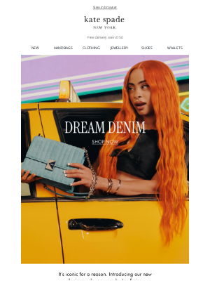 Kate Spade (United Kingdom) - A new way to do denim, featuring Ice Spice