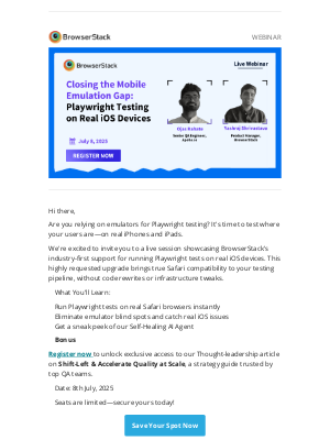 BrowserStack - One Day to Go | Run Playwright Tests on Real iOS Devices—No Code Changes Needed