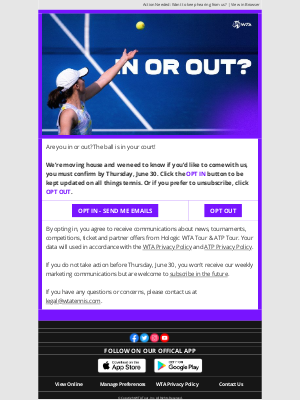 WTA - 🎾 It's Break Point! Are You In?