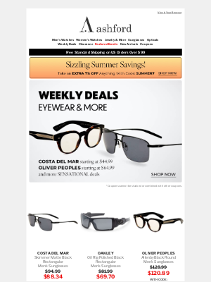 Ashford - This Week’s Eyewear & Accessories Drop: Fashion, Function, and Savings