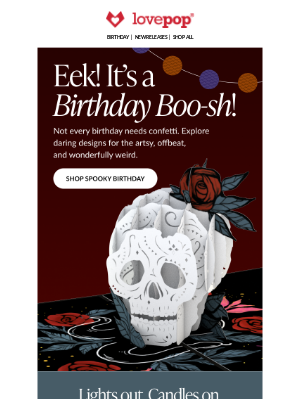Lovepop - Moody cards for birthday ghouls 🥀🐈‍⬛