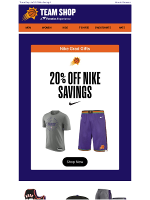 Phoenix Suns - Nike Grad Gifts Are 20% Off >>