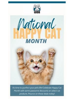 White Dog Bone - It's National Happy Cat Month