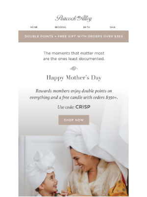 Peacock alley - Just For You: 2x Points & Free Gift w/ Purchase