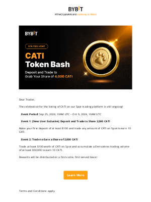 Bybit - [SEA Exclusive] Don't Miss Out! Win Your Share of 4,000 CATI 🎉