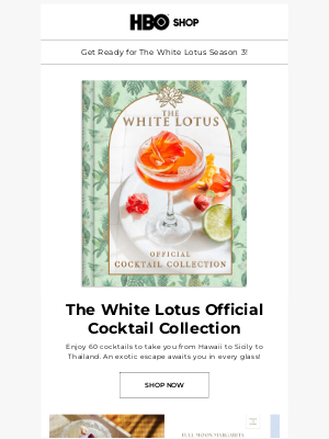 HBO - New The White Lotus Cocktail Book 🪷 Shop Now!