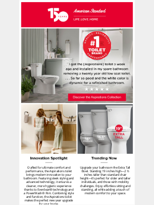 American Standard Plumbing - Exciting New Arrivals for Your Home