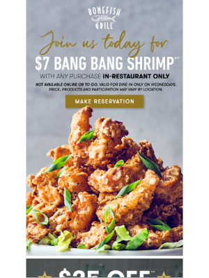 Bonefish Grill - Discover this Week’s Bonefish Exclusives 🍤