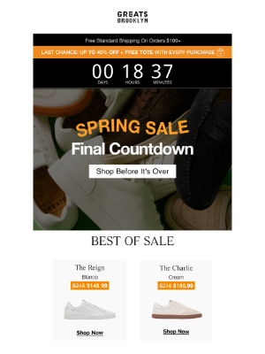 Greats - This Is It: Your Last Shot at Up to 40% Off