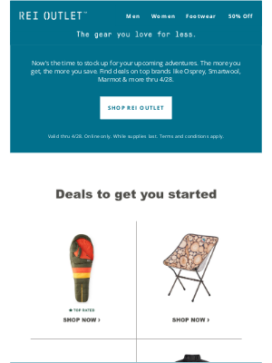 REI - 5 days only: More gear = EVEN more savings