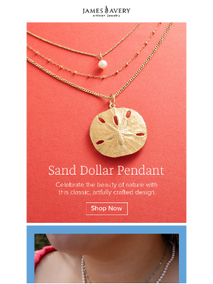 James Avery Jewelry - GOLD Sand Dollar Pendant