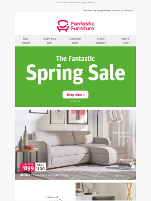 Fantastic Furniture (Australia) - Spring into action this sale
