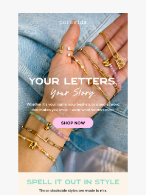 Pura Vida Bracelets - Say it with a letter 💌