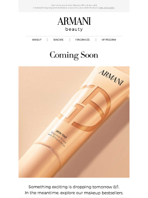 Giorgio Armani Beauty - A New Way To Glow Drops Tomorrow