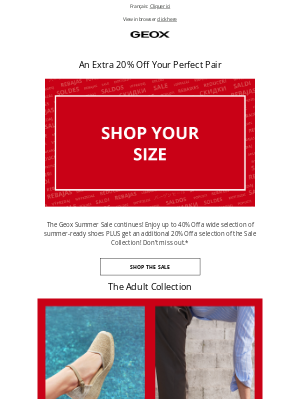 Geox - Shop Your Size & Get An EXTRA 20% Off