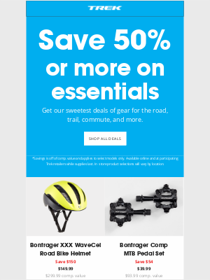 Trek Bicycle - Save 50% on must-haves for your next ride