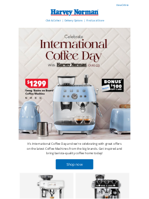 Harvey Norman (Australia) - International Coffee Day 2023 | Shop the Range and Celebrate!