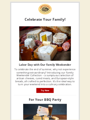 Artisanal Cheese - What Are You Doing For Labor Day Weekend?