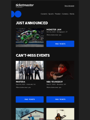Live Nation - Pantera, NBA YoungBoy, Monster Jam & more near you!