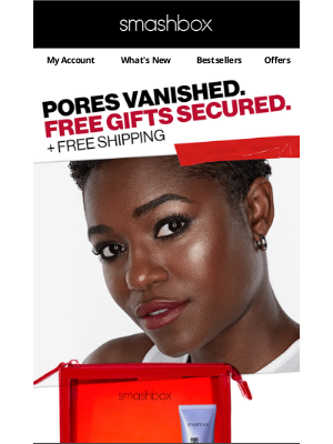 Smashbox Cosmetics USA - Pore Vanishing Primer unlocks 2 freebies 🔓