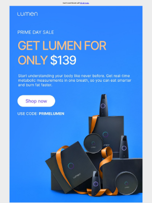 Lumen - Prime day is here! Get Lumen for just $139