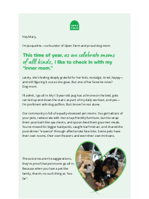 Open Farm - Happy National Dog Mom’s Day 🐶