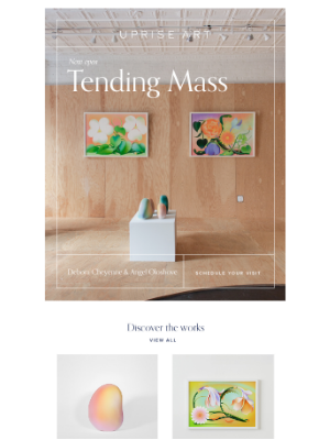 Uprise Art - New exhibition: Tending Mass.      ﻿