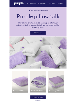 Purple - Let's compare Purple pillows