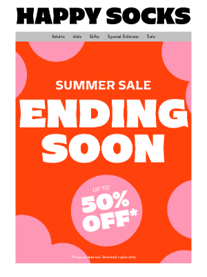 Happy Socks (Denmark) - Summer Sale—Ending Soon!
