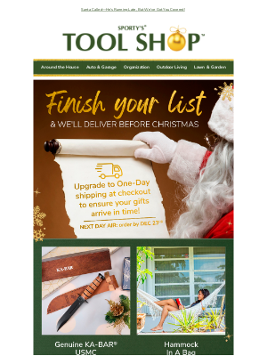 Sporty’s Pilot Shop - Finish Your List—We’ll Deliver Before Christmas