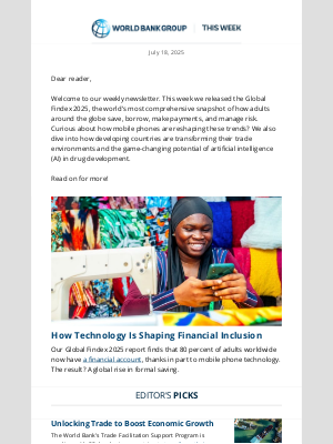 World Bank - New data: Technology’s impact on financial inclusion