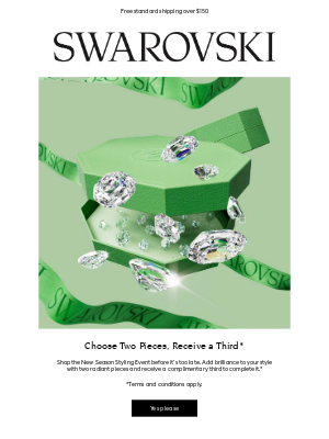 Swarovski (Australia) - Choose TWO pieces, receive a THIRD*