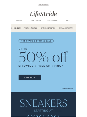 LAST DAY: Up to 50% off sitewide + Free Shipping
