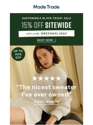 Made Trade - The Forever Sweater: On Sale Now