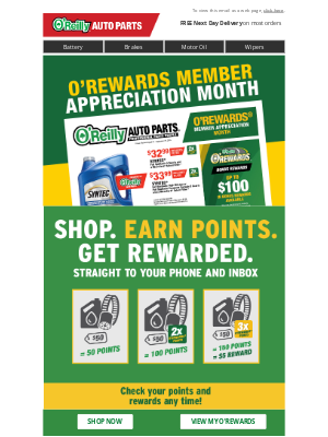 O'Reilly Auto Parts - O’Reward Member Appreciation Month is Here