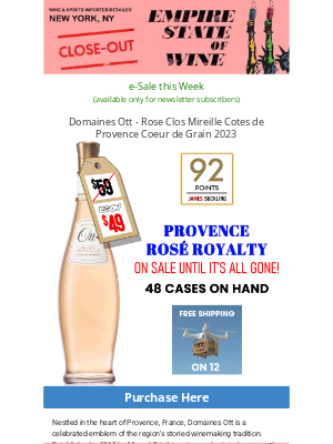 Sherry-Lehmann Inc - Domaine OTT Rose royalty on sale