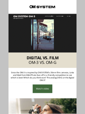 Olympus - (VIDEO) OM-3 vs. OM-G: Digital vs. Film