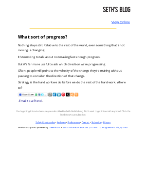 Seth Godin - Seth's Blog : What sort of progress?