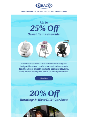Graco Baby Products - Up to 25% Off Summer’s Best Baby Gear 💛