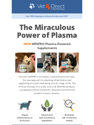VetRxDirect - 🆕 WINPRO Plasma-Powered Supplements