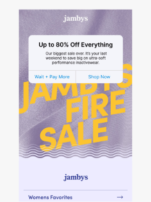 Jambys - ⏰ Our Biggest Sale Ever Ends This Weekend ⏰