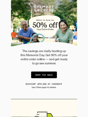 Eyemart Express - 50% off your entire online order is still happening