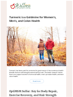 Wellness Resources - Turmeric for Menopause, Prostate and Colon Health