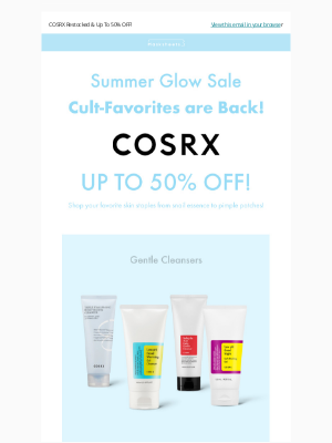 MASKSHEETS - 🚨 COSRX Restock Alert + Up to 50% Off!