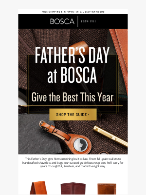 Bosca Accessories - Celebrate Dad with Handcrafted Treasures!👝