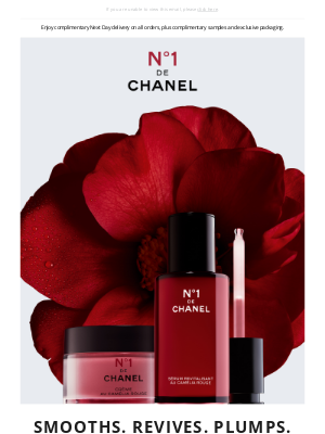 Chanel (United Kingdom) - New. The N°1 DE CHANEL smoothing serum and plumping cream.